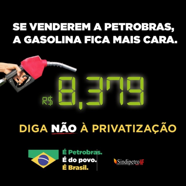 Sindipetro NF lança campanha 'É Petrobras, é do povo, é Brasil'